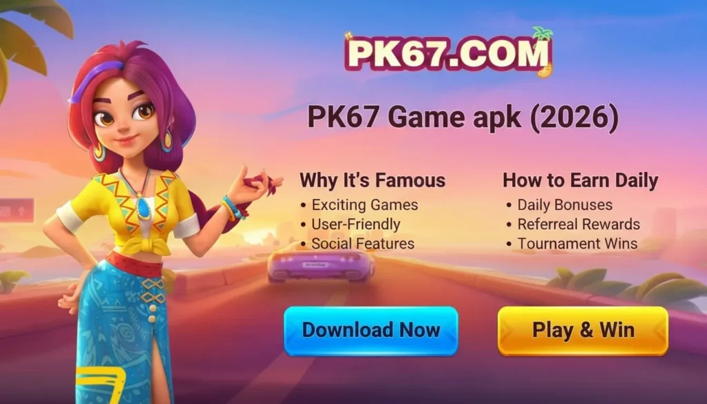 PK67 Game apk (2026) Why It’s Famous & How to Earn Daily